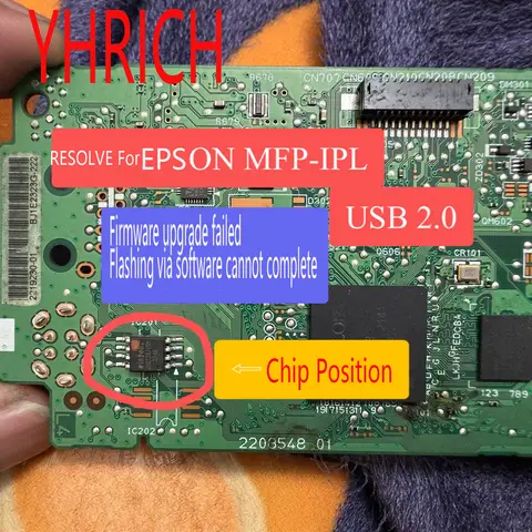 Firmware Chip For Epson L3251 L3253 L3255 L3256 L3258 Fix USB 2.0 Fault MFP-IPL Upgrade Failure Printer Repair Spare Part