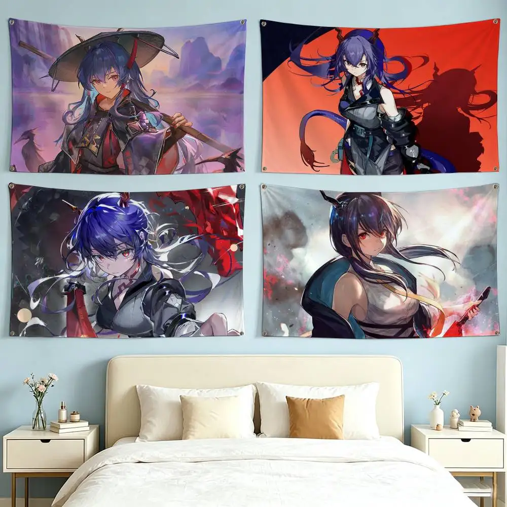Arknights Game C-Chen Flag Suitable For Party Club Outdoor Interior Wall Decoration Banner Fans Gift