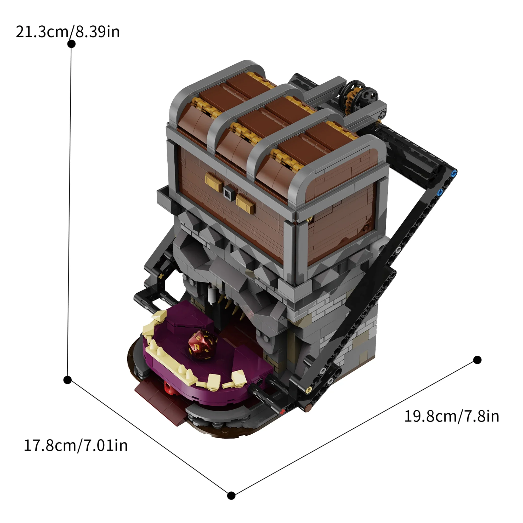 

1059pcs Dangers Dragons Dice Treasure Chest Building Blocks Creative Desktop Decor Movie Sense Bricks Toys for Kids Adults Gifts