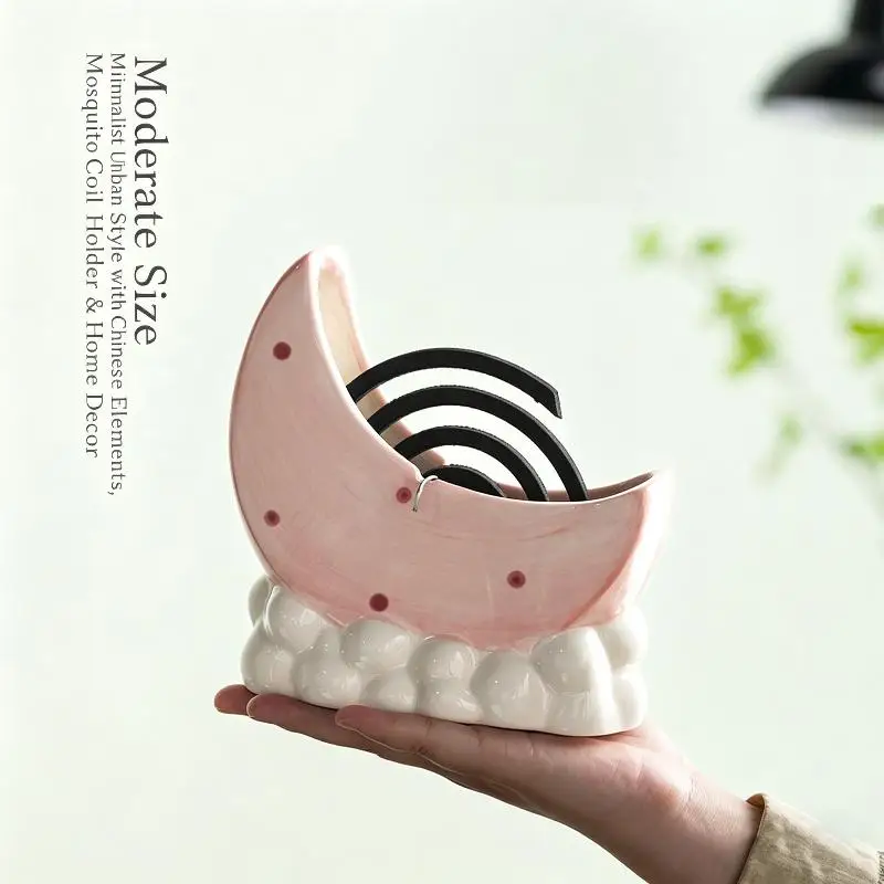 Ceramic Pan Incense Burner For Moxa Stick Sandalwood Mosquito Coil Aromatherapy Burner Indoor Home