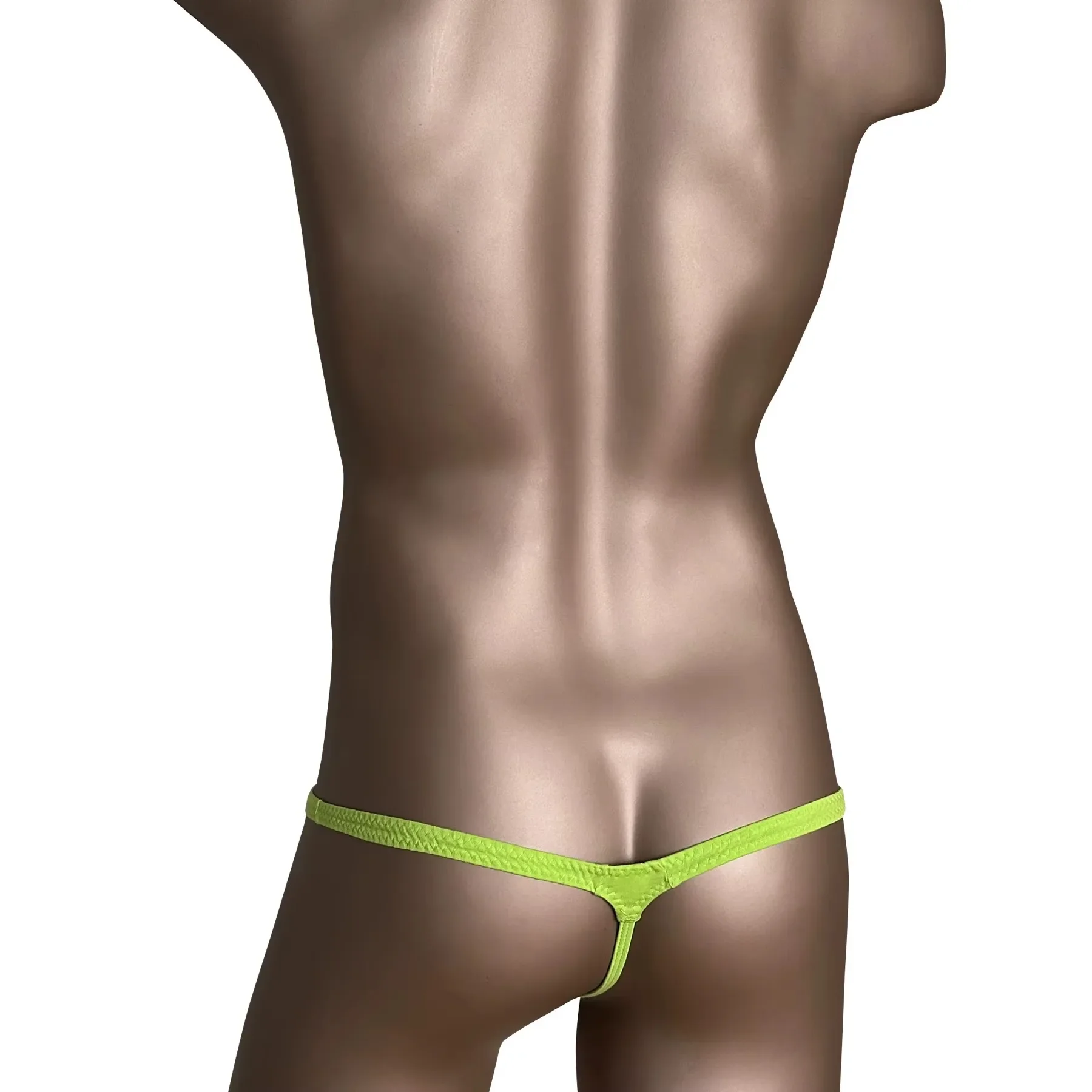 Men's Low Waist Skin Friendly Cotton Sports Thong Underwear Solid Color No Crotch G-String Comfortable Fit G-String Briefs