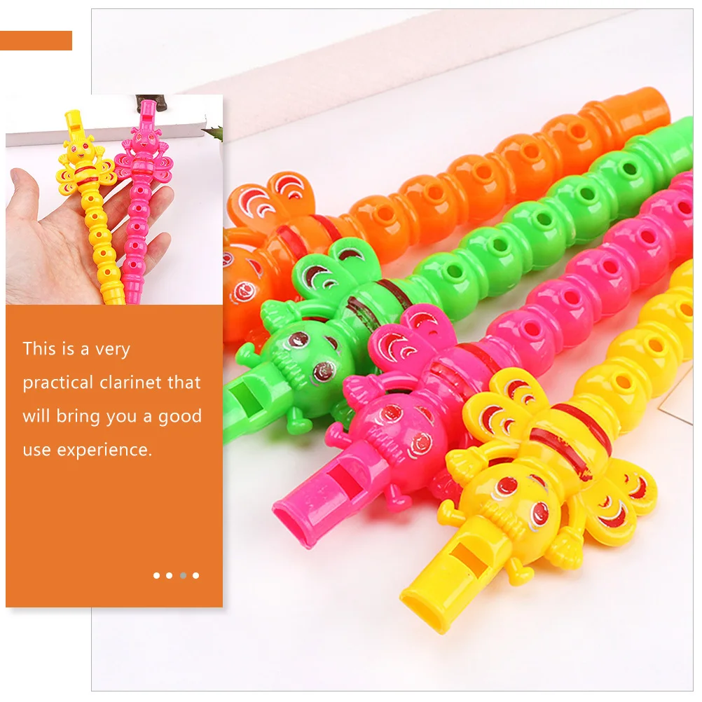 25 個ミニレコーダー 5 穴プラスチックフルート子供のための初心者練習クラリネット楽器フルートおもちゃプラスチッククラリネット