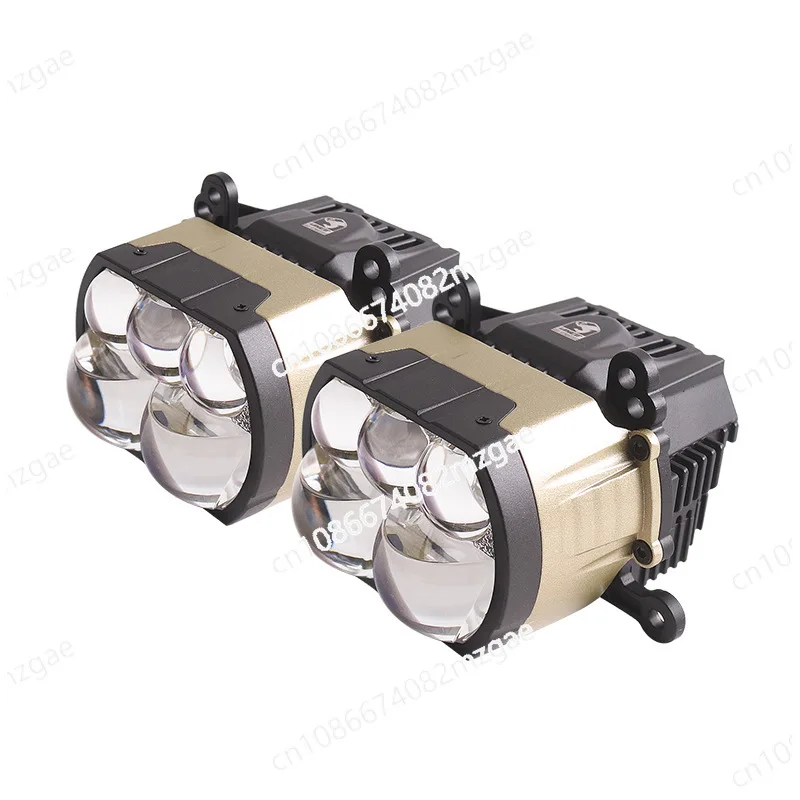 

Lights 90 watts 6000K blue film matrix round 3 inch LED double lens headlights