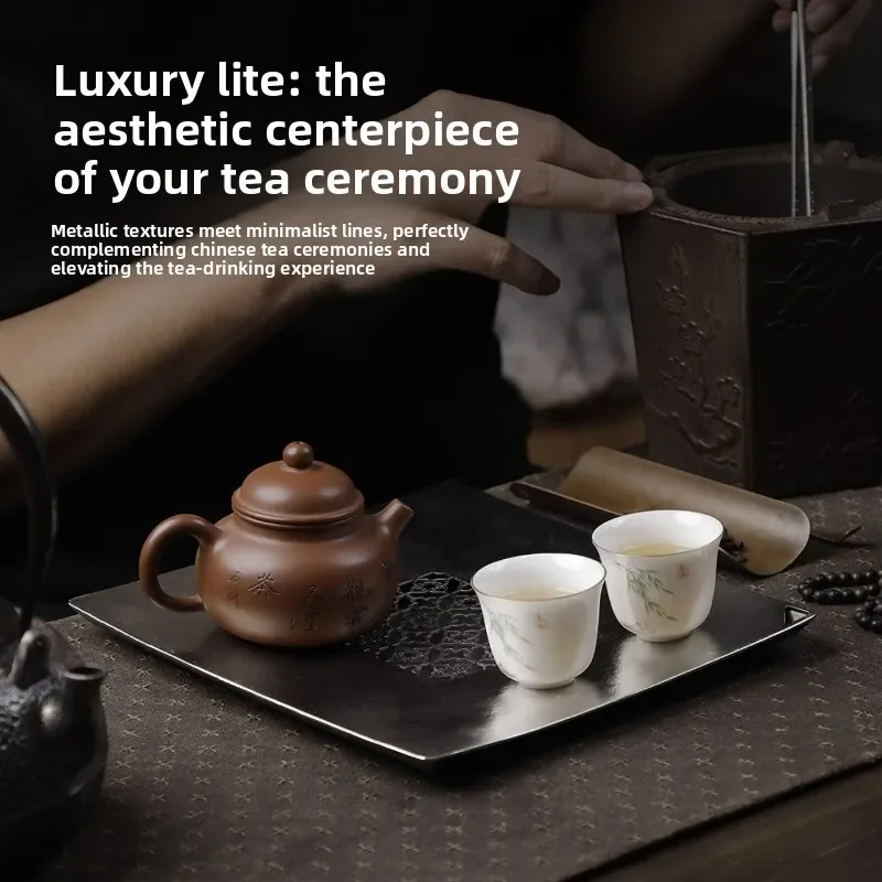 Tea Tray Pure Titanium Kung Fu Tea Set Home Table Teapot Zisha Pot Brewing Accessory Indoor Living Room