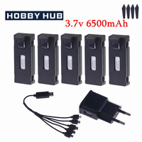 3.7V 6500Mah RC Drone Battery Accessory For E88 E88PRO Ls-E525 E525 PRO Mini Uav Drone Battery Special Rc Part 1/2/3/5/10Pcs