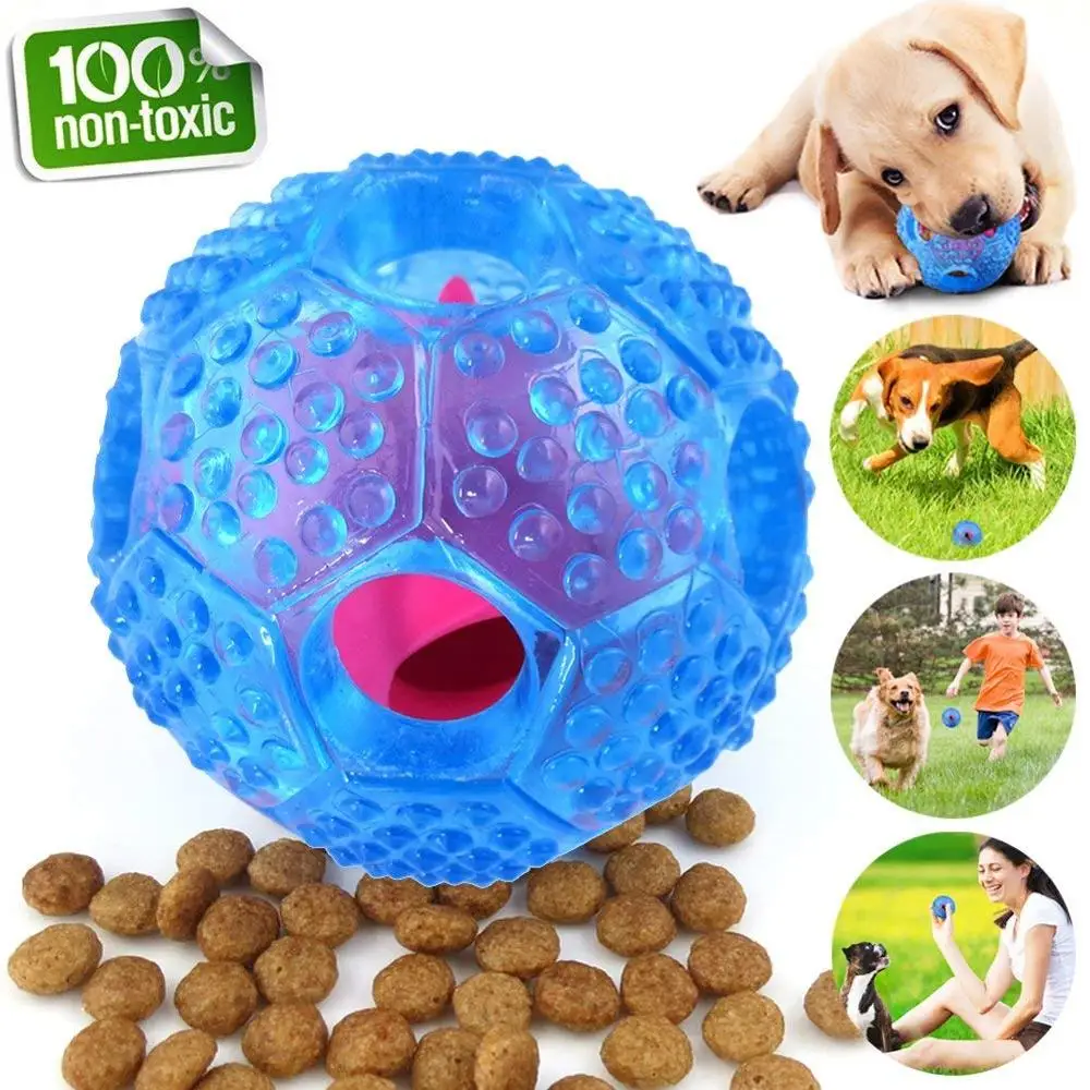 Interactive Dog Toys Dog Chew Toys Ball for Small Medium Dogs IQ Treat Food Dispensing Puzzle Puppy Durable Rubber Pet Ball