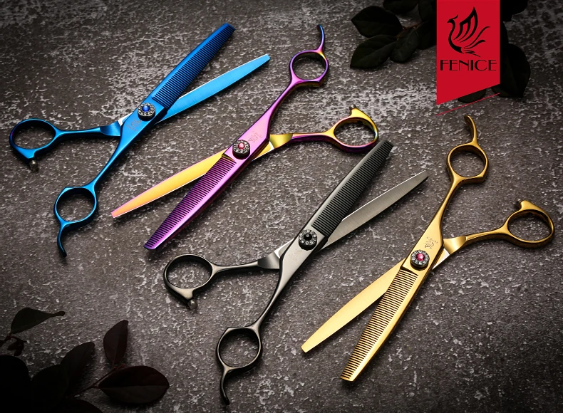 Fenice 6,5 Zoll JP440C Tierscheren Hundepflegeschere Effilierschere für Hunde & Katzen Tierhaarschere – Detail 20