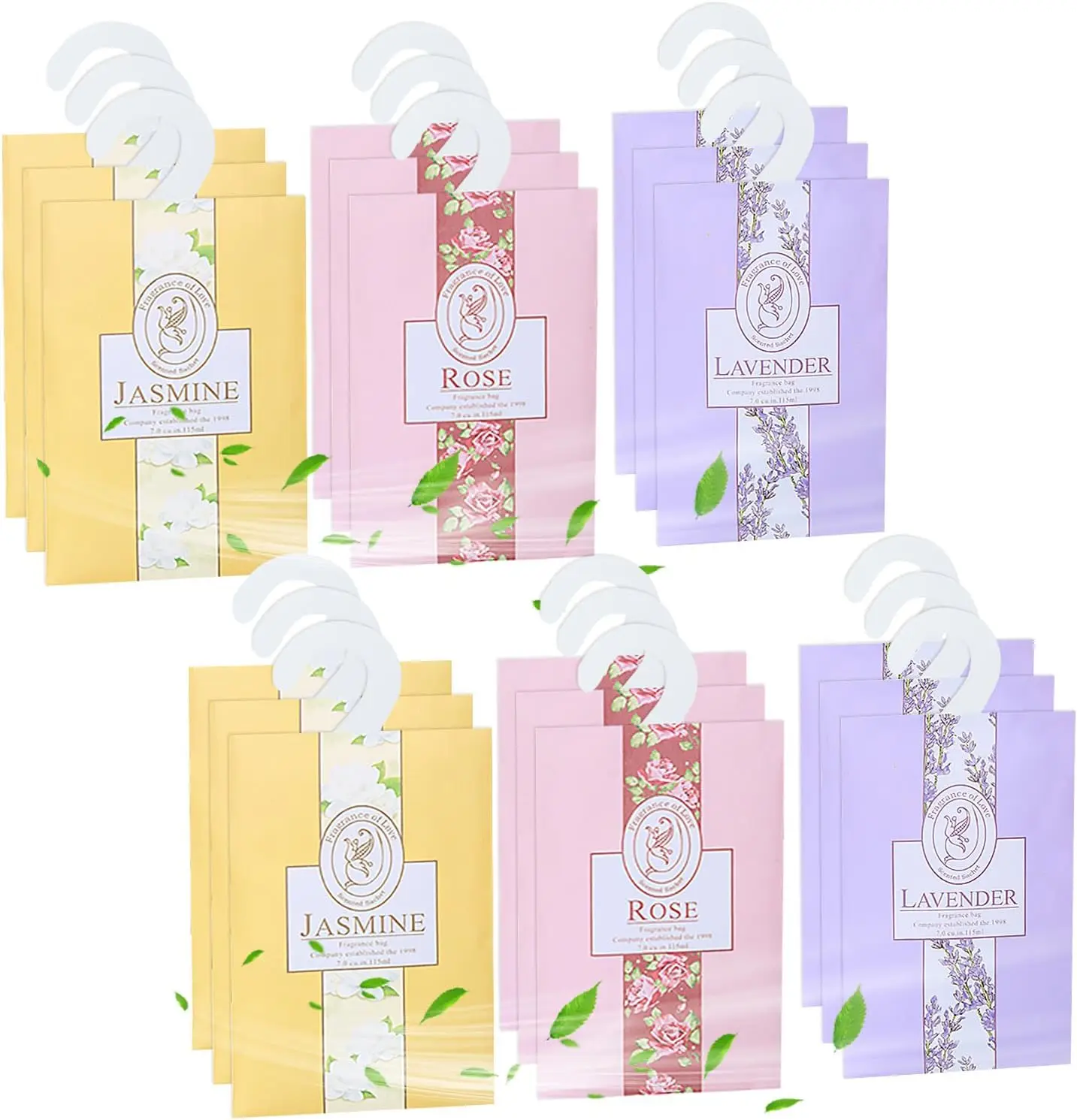 

Scented Sachet, 18Pcs Fragrance Sachet Bags Drawer Fresheners Wardrobe Air Fresheners Long Lasting for Drawers Closets Wardrobes