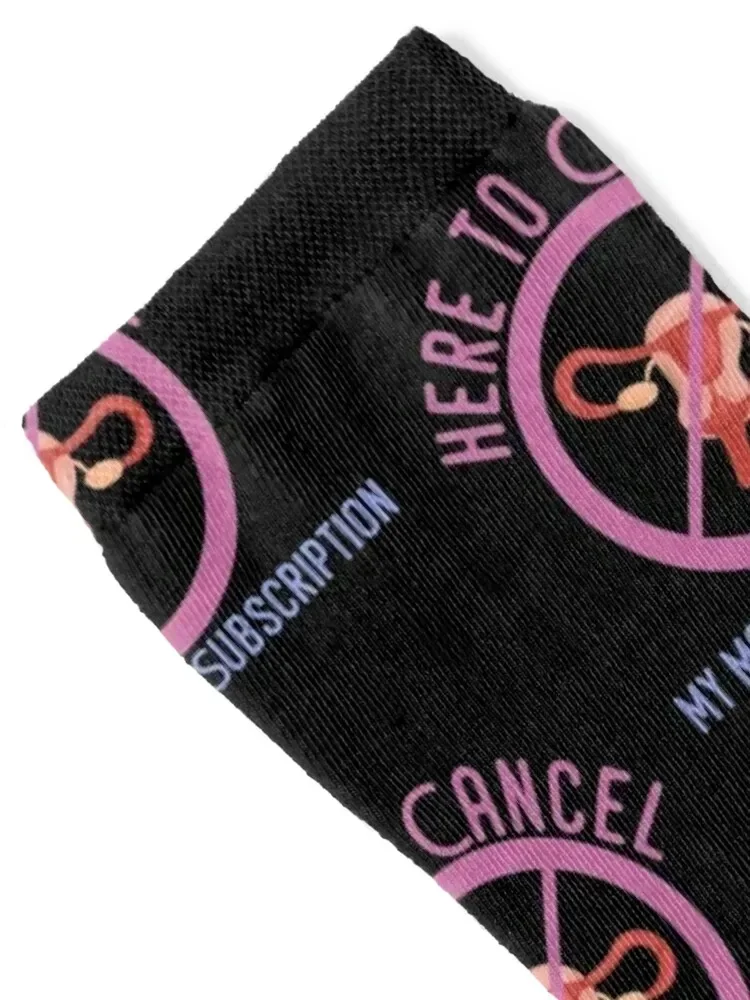 Womens Here To Cancel My Monthly Subscription Funny Hysterectomy Novelty Gift Socks basketball short Socks Men Women's