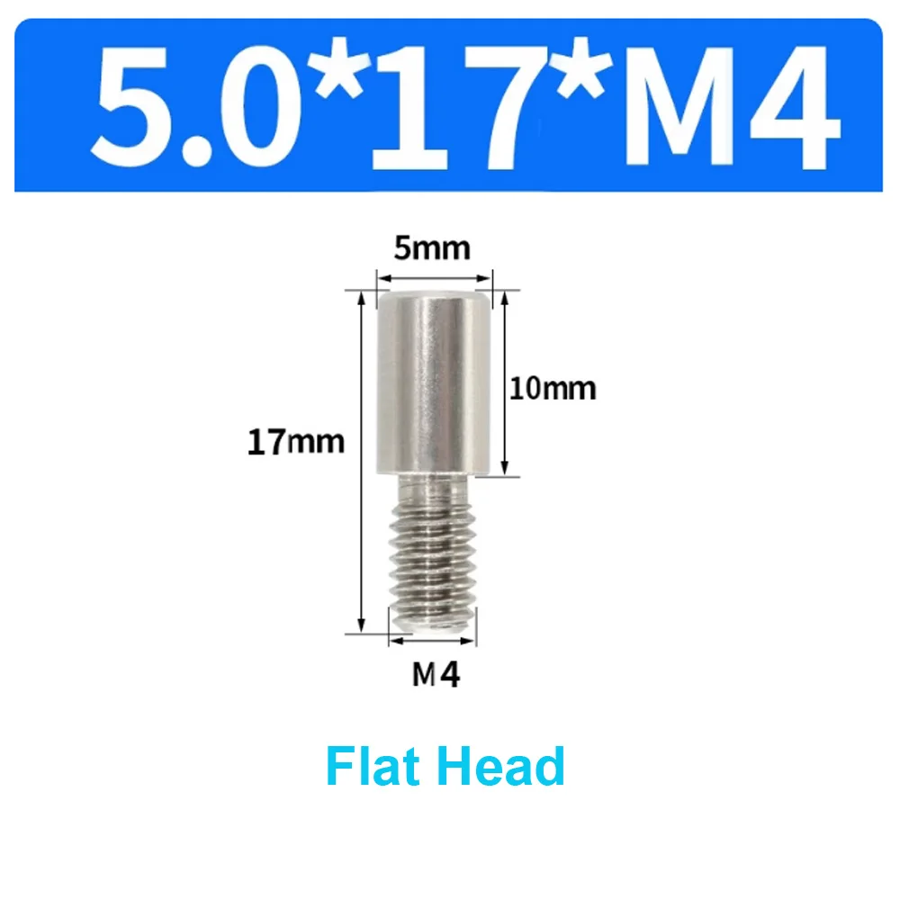 10 Stück/Beutel Edelstahl 303 Positionierstifte M6 Konischer Rundkopf mit Flachkopf Außengewinde Metall-Einsatzschraube 5mm Verriegelungsbefestigung – Detail 17