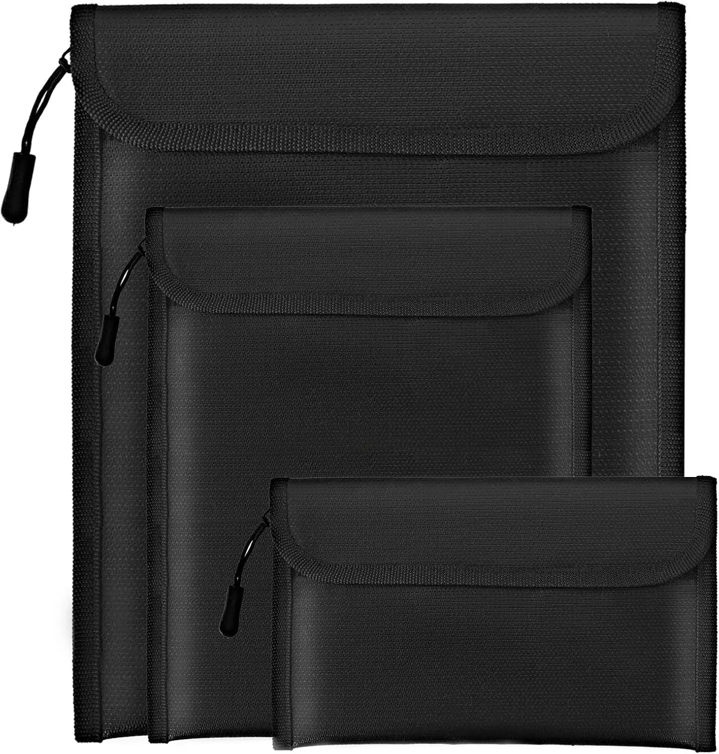 

Fireproof and waterproof document bags. 3-pack. 2000℉ fireproof document bags.