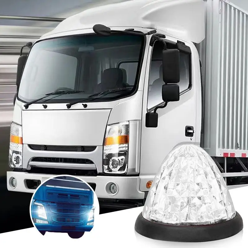 Side Marker Lights New LED Trailer Light Kit Flashing Lights Mushroom Shape Marker Lights For Enhanced Visibility Van Boat Bus