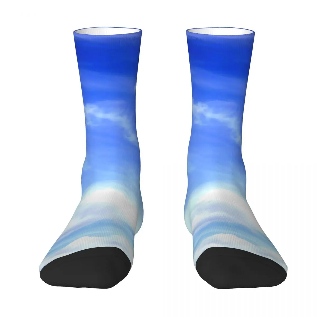 Blue Sky Stockings Photography Clouds Print Graphic Vintage Socks Autumn Anti Skid Socks Ladies Cycling Soft Socks