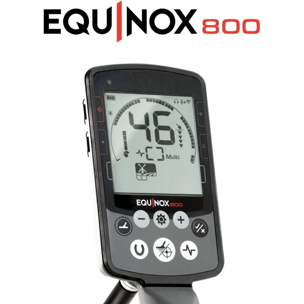 Equinox 800 Multi-IQ Metal Detector W/Pro Find 20 Pinpointer, Carry Bag, 4 Detect Modes, 6 Frequency Options, Metal Detector