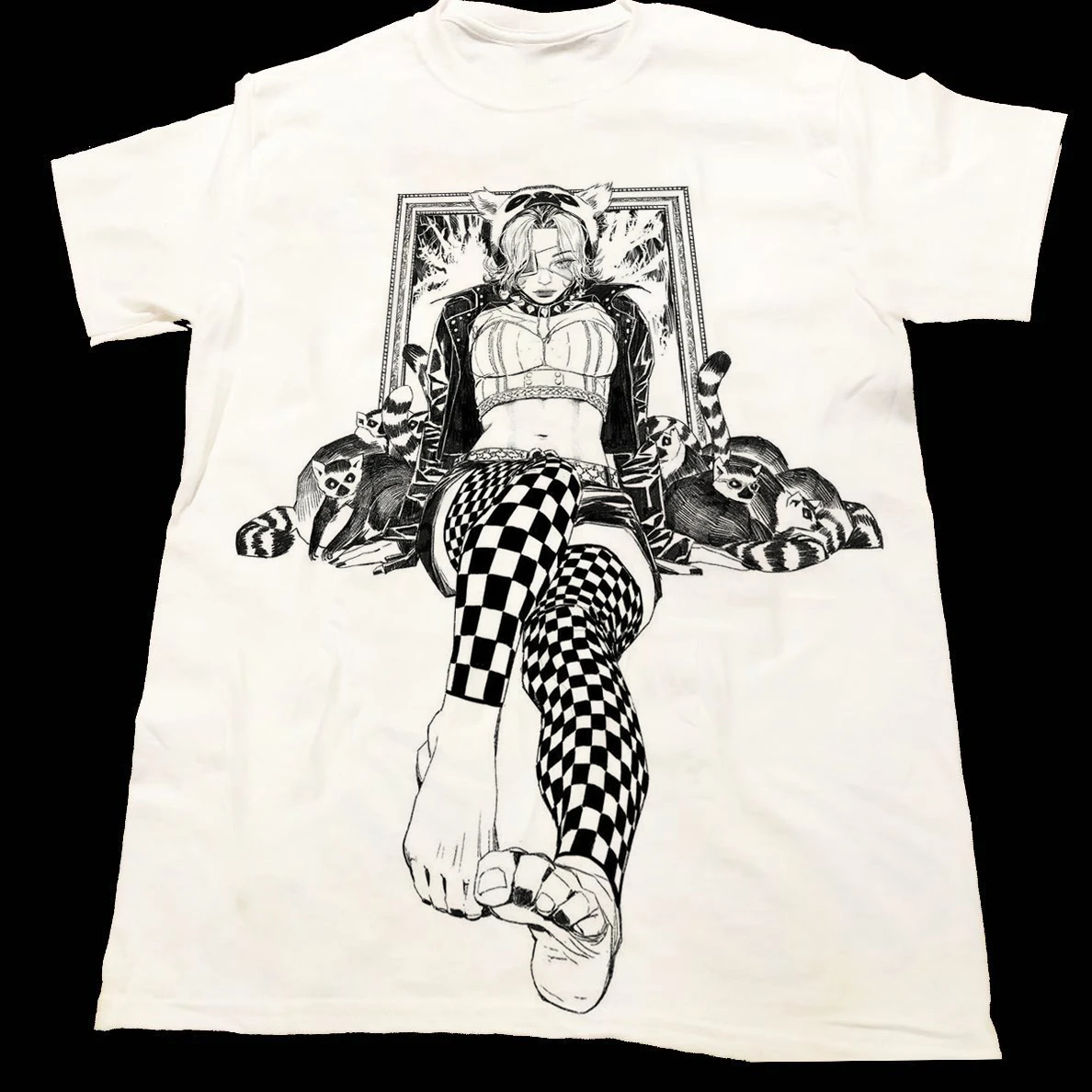 Daemons of The Shadow Realm Asa Lemur Tsugai Japanese Manga Anime Graphic Tee Cotton Mens Womens T-Shirt Summer Streetwear