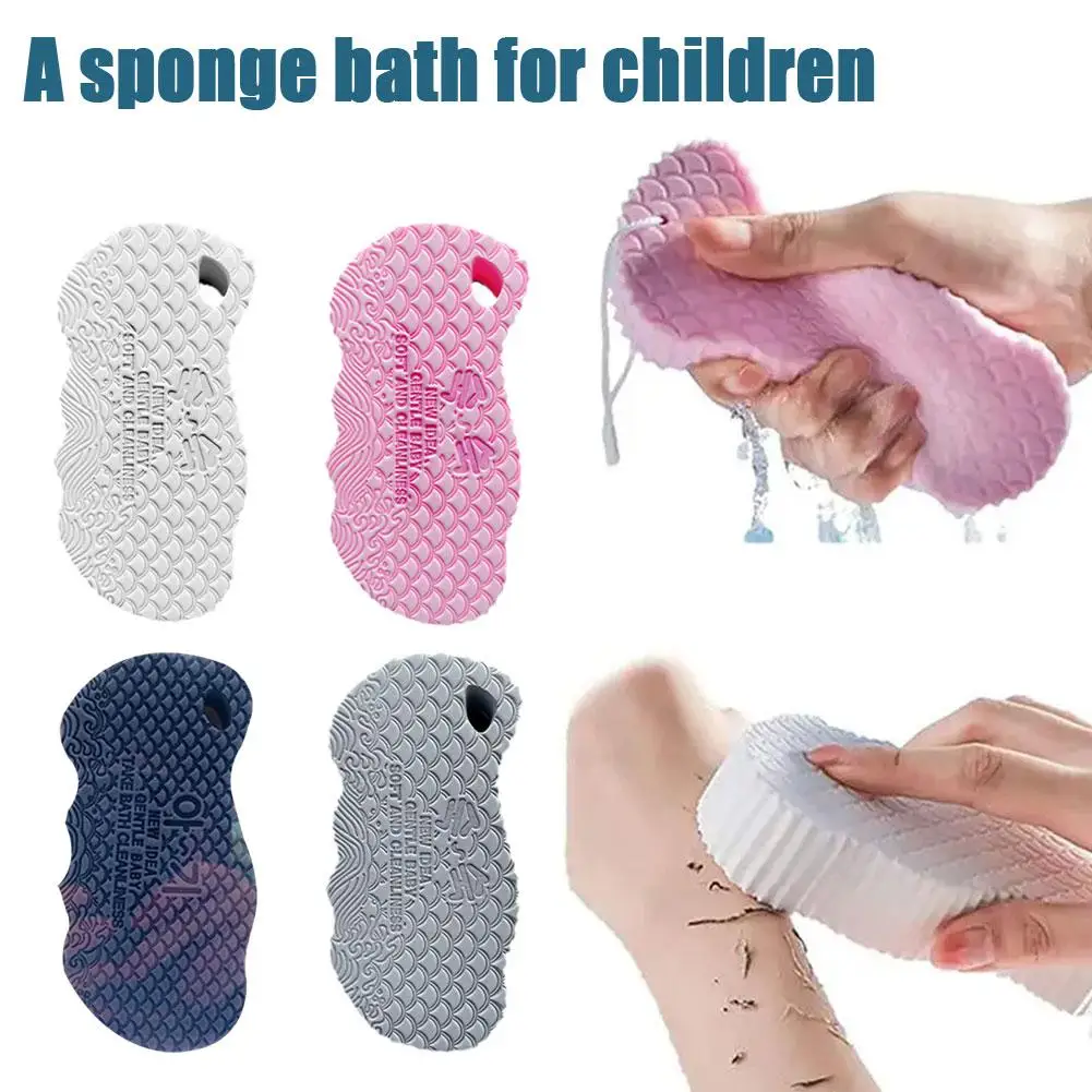 子供のための魔法のスポンジ,古い角質を取り除き,スポンジブラシ,肌を刺激し,シャワー洗浄,マッサージ器w3z4