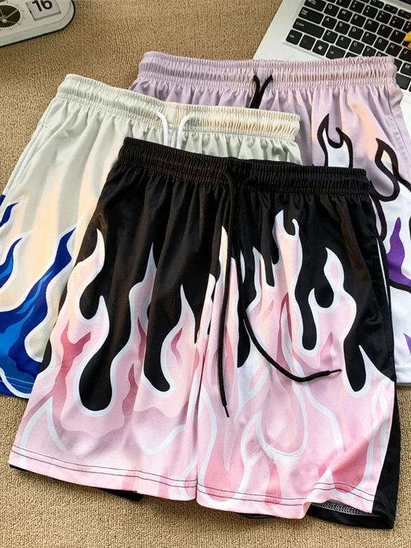 

Sporty Dyed Shorts for Men Loose Fit Basketball Style Summer Thin Five-Quarter Casual Trousers Trendy And Youthful