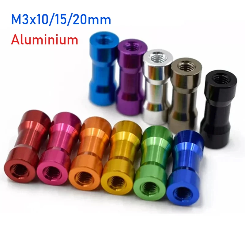 

M3 double-Headed Round Aluminium Spacer Standoff M3x10/15/20mm Aluminium Standoffs Column Pillar For RC Parts