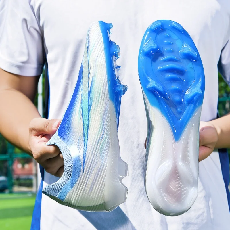 Unisex AG/FG Soccer Shoes for Adults, Premium PU Synthetic Leather, TPU Long Studs, Anti-slip, Designed for Maximum Performance