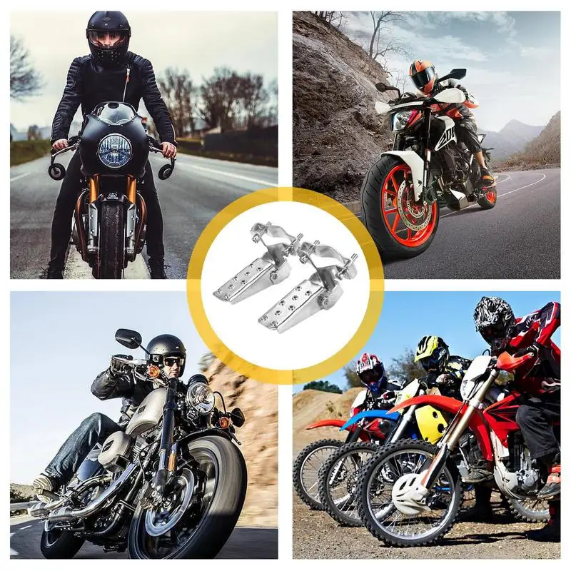 دواسات قدم قابلة للطي للدراجات النارية ، بدواسة فرامل خلفية للدراجات ، مجموعات خلفية مضادة للانزلاق ، ذراع عالمي ، زوج واحد #6