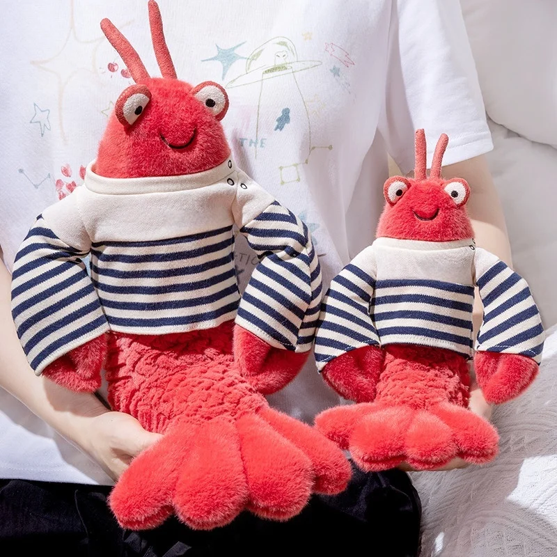 New Sailor Larry Lobster Plush Toys Soft Animals Shrimp Stuffed Baby Cute Plush Pinchsnap Crab Toys for Baby Kids Funny Gift