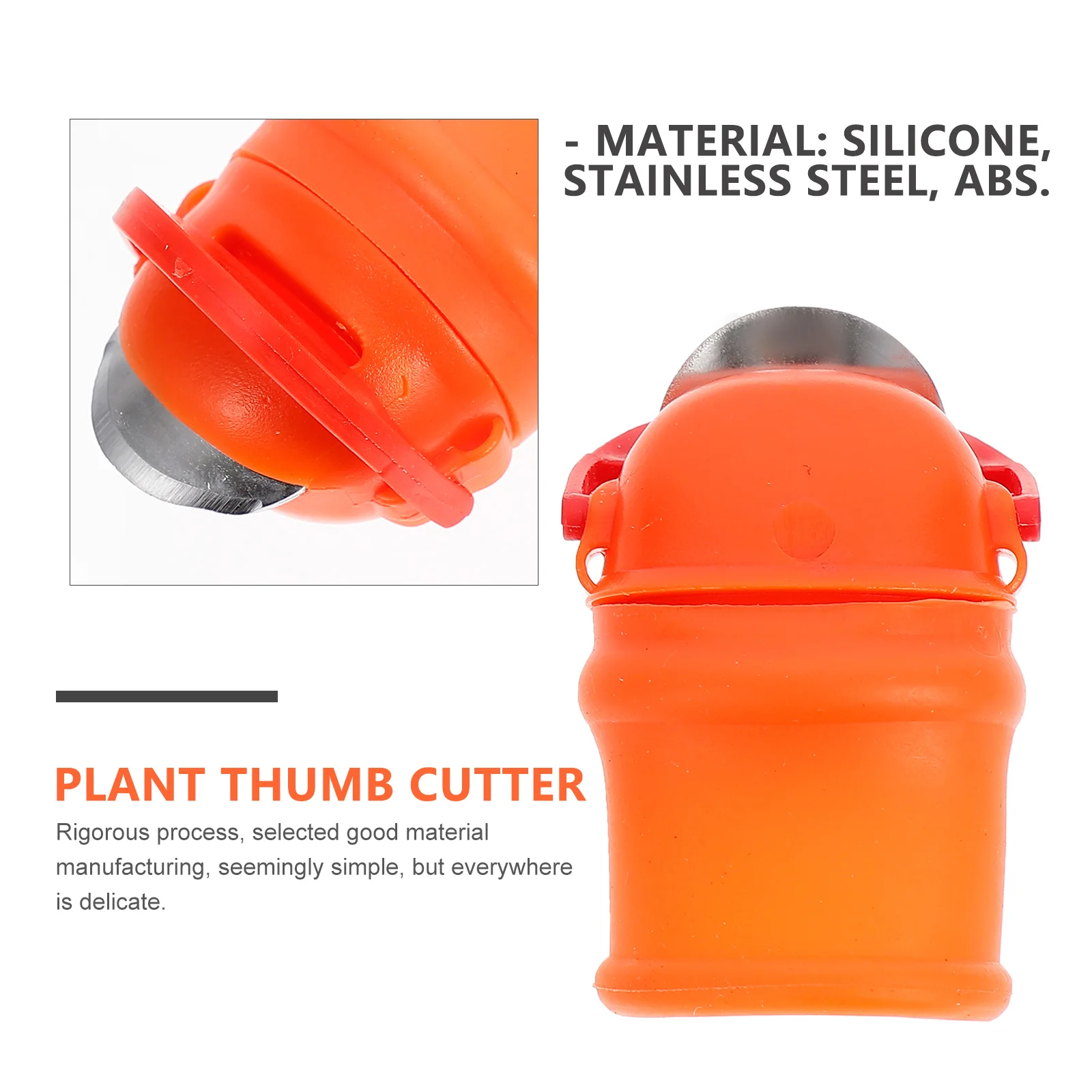 Cuchillos de pulgar para jardinería de verduras de acero inoxidable de silicona, herramienta de selección de plantas portátil para cosechar frutas y verduras fáciles