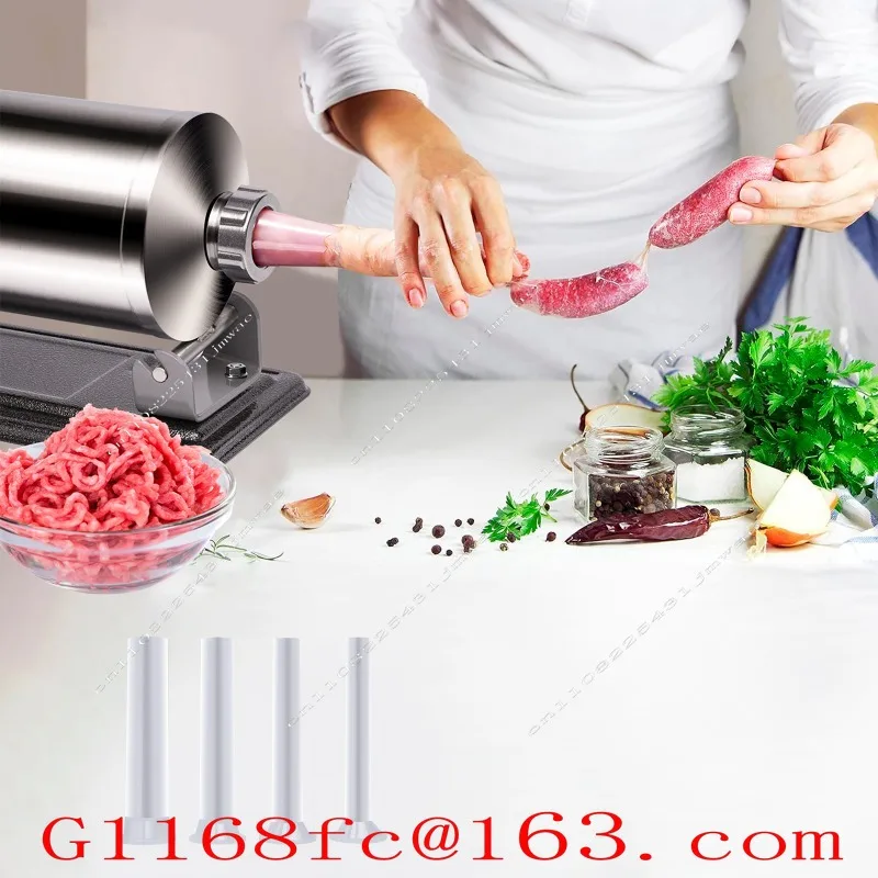 Desktop Sausage Filling Machine Homemade Enema Machine Stainless Steel Minced Meat Hand Crank Enema Artifact Household