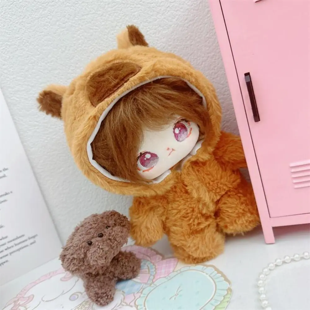 

Capybara Jumpsuit 20cm Cotton Doll Clothes Onesuit Animals Star Doll Jumpsuit Cartoon Lovely No Attributes Dolls Clothes