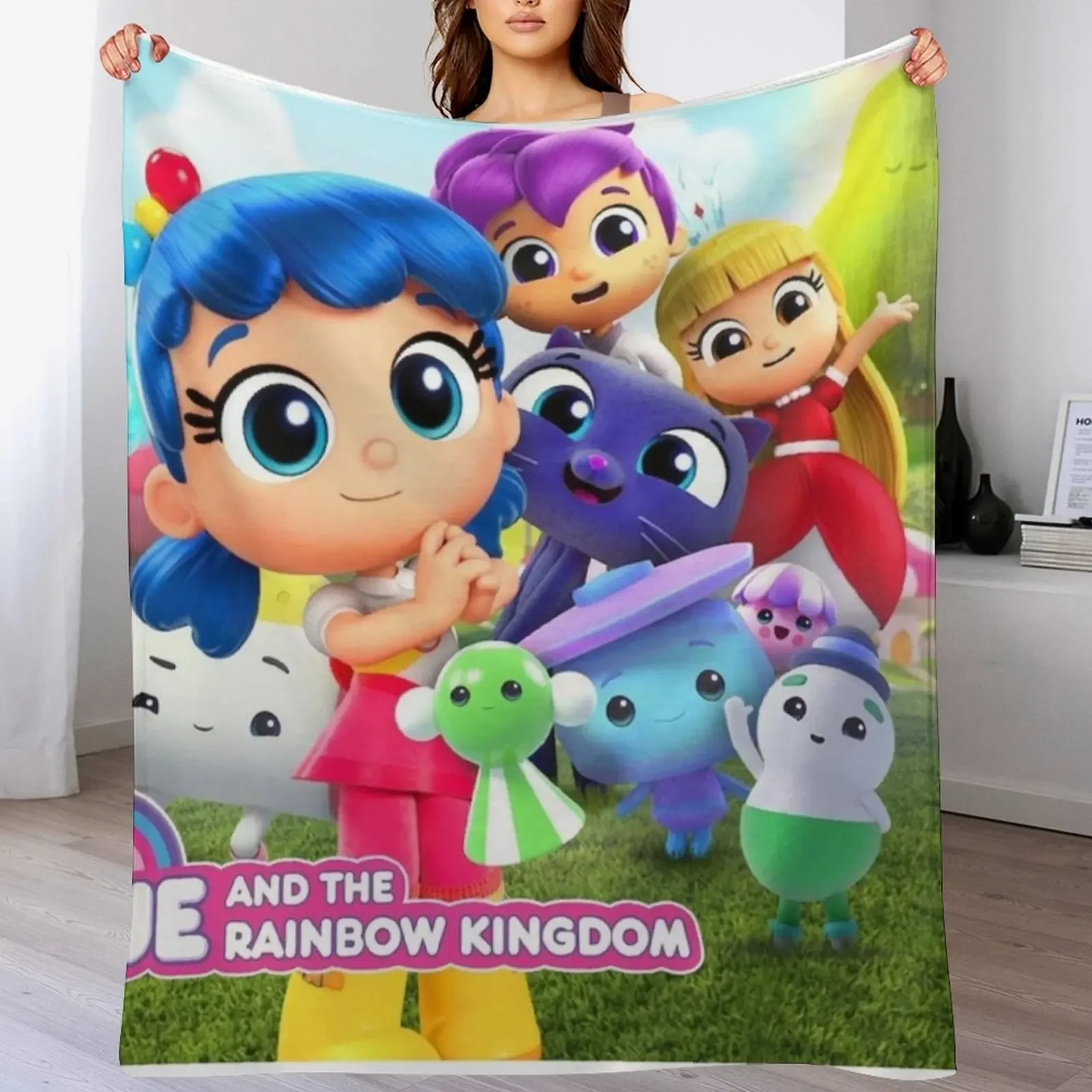 True and the Rainbow Kingdom Design Throw Blanket Soft Warm Blanket Gift for Men Women Adults