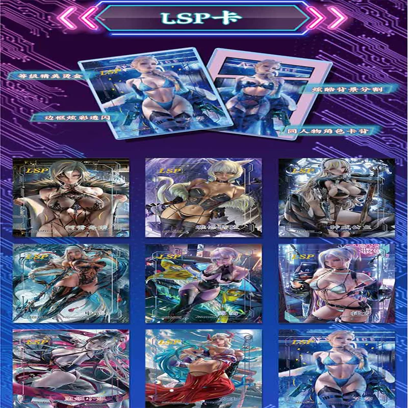 بطاقات أنيمي يابانية ACG Goddess Alliance Booster Box مجموعة كاملة من مجموعة Holo Rare Waifu TCG Game SSR SP