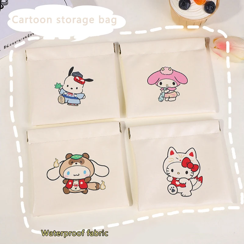 Women's Cartoon Sanrio Hello Kitty Melody Cinnamoroll Shopping Bag Small Polyester Eco-friendly Cute Foldable Storage Bag