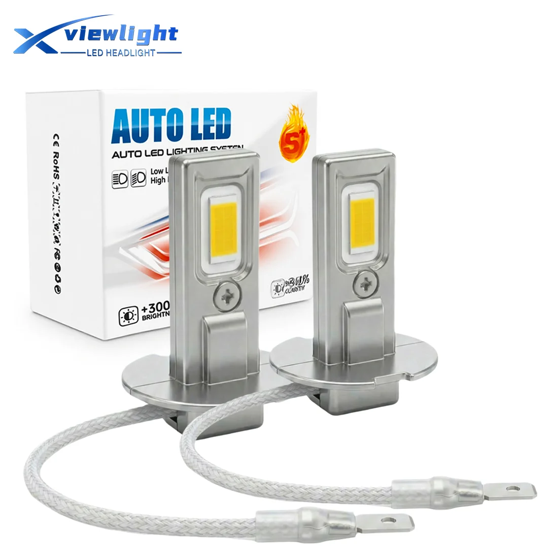 

Super Penetrating H3 LED Fog Light Bulbs 4300K Golden Yellow Warm White 20000 Lumens 16CSP 12V 24V Headlamp Replacement for Rain