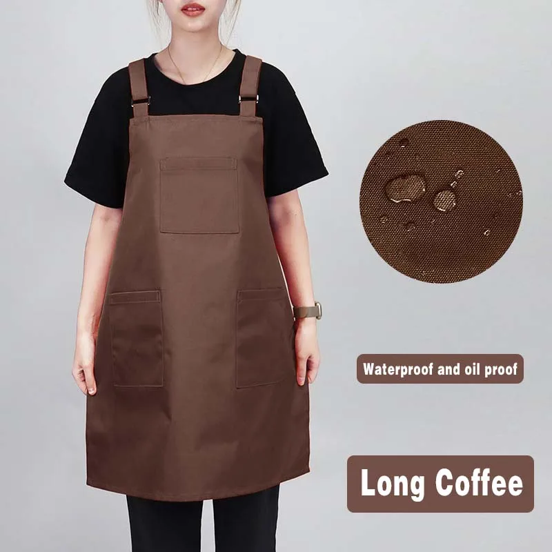 Custom LOGO Printing Korean Two-Sided Vest Worker School Clothes Floral Uniform Waistcoat Waterproof Barista Art Student Apron