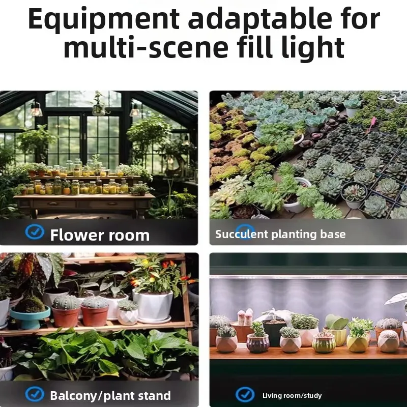 Succulent Grow Light with Color Enhancement Spectrum LED Plant Lamp Vibrant Succulents Gardening Light Growth Lights with Timer
