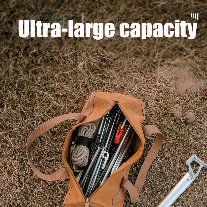 Tool Storage Bag Multiple Purpose Carry Bag Large Capacity Camping Accessories Tool Bag canvas bag Outdoor Tent Peg Nails Bags