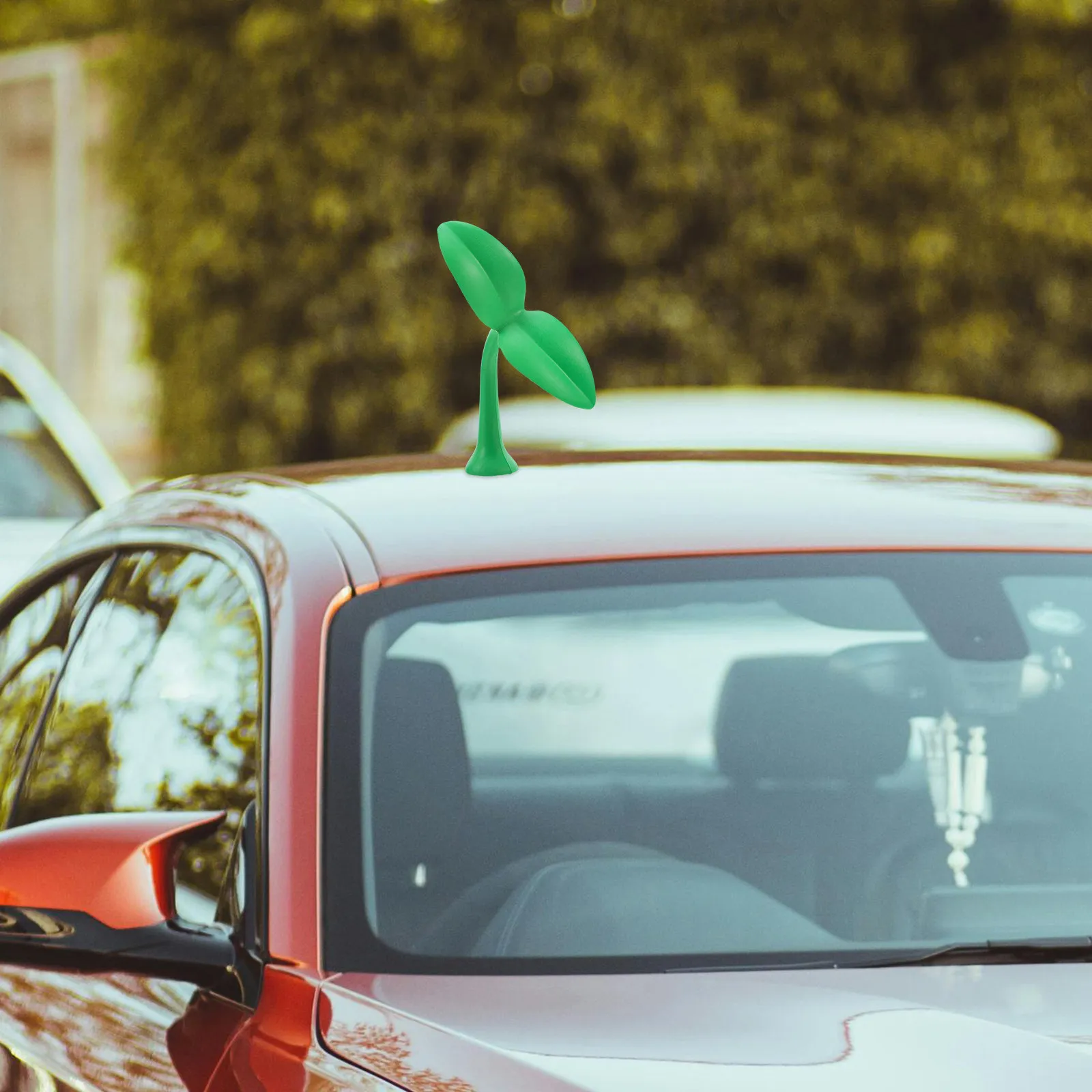 3Pcs Car Roof Sprout Decoration Adorable Green Grass Decal Easy Install No Tool Sticker for Vehicle Exterior Stylish Eye