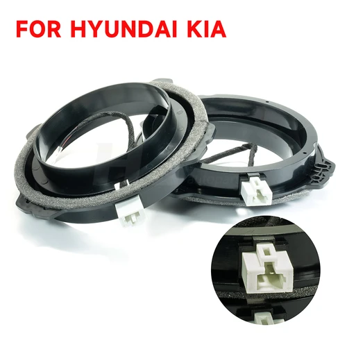 Imagen 1 del producto Adaptador de altavoz de 6,5 pulgadas para coche, almohadilla de montaje de Audio, enchufe especial sin pérdidas, 2 piezas, adecuado para Hyundai Ix35 Kia K3 K5