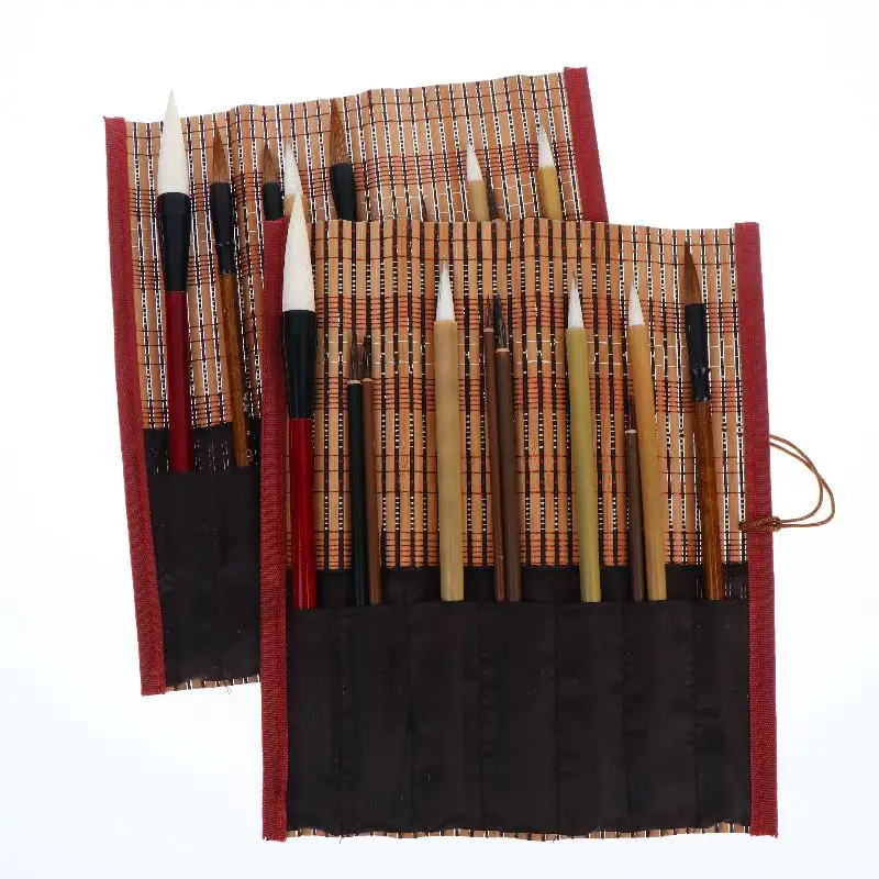 10Selected Chinese Brush Set Professional Level Calligraphy/Chinese Painting Brush Comes With A Portable Storage Bag