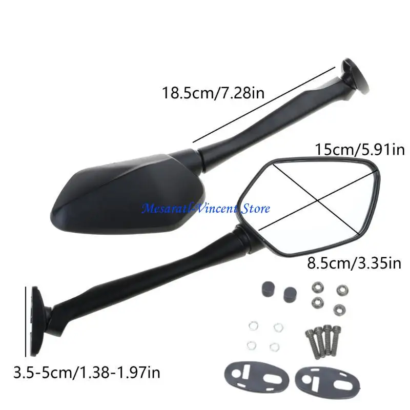 A70F 1 Paar Rückspiegel Roller Rückseite Lenker Spiegel Für CBR300R – Detail 6