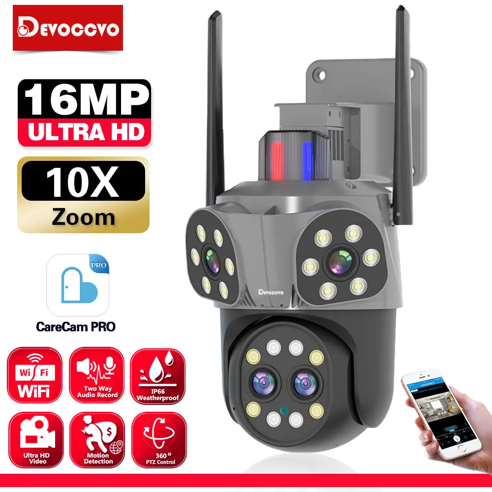 

WiFi 8K PTZ Security Camera 16MP Auto Tracking 10X Zoom Color Night Vision Wireless CCTV Outdoor CCTV Video Surveillance Camera