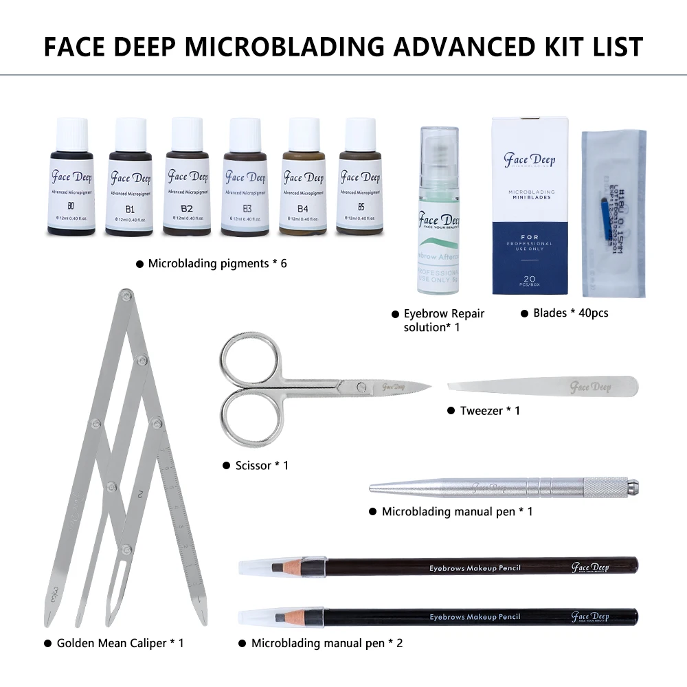 Wenshen Professional Tattoo Kits Customized Logo OEM/ODM Service Portable Tattoo Training Beginner Microblading Kit