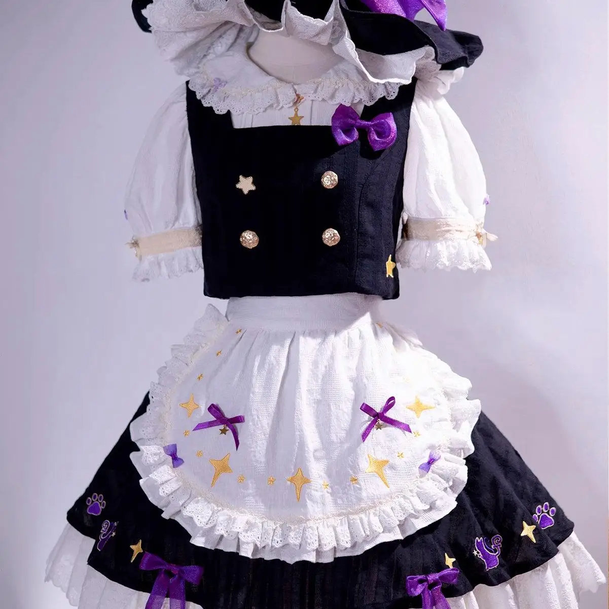 Novo traje de cosplay Kirisame Marisa para Halloween, festa de dramatização de Natal, jogo de quadrinhos, vestido novo projeto