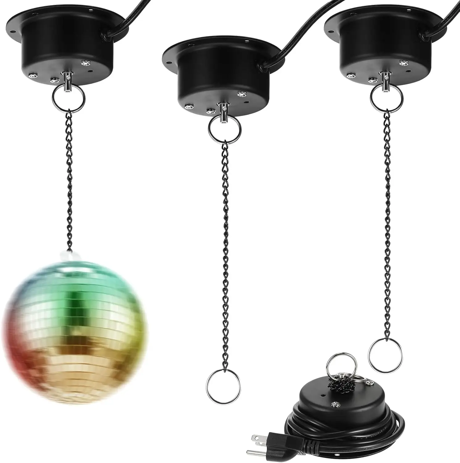 

3 Pcs Disco Ball Motor Heavy Duty 3RPM Slow Rotating Mirror Ball Motor Rotator for 12-16' Under