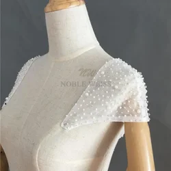 Beaded Removable shoulder straps Wedding Party Dress shawl, wedding gauze, Seperate Bride Dress Straps Customized