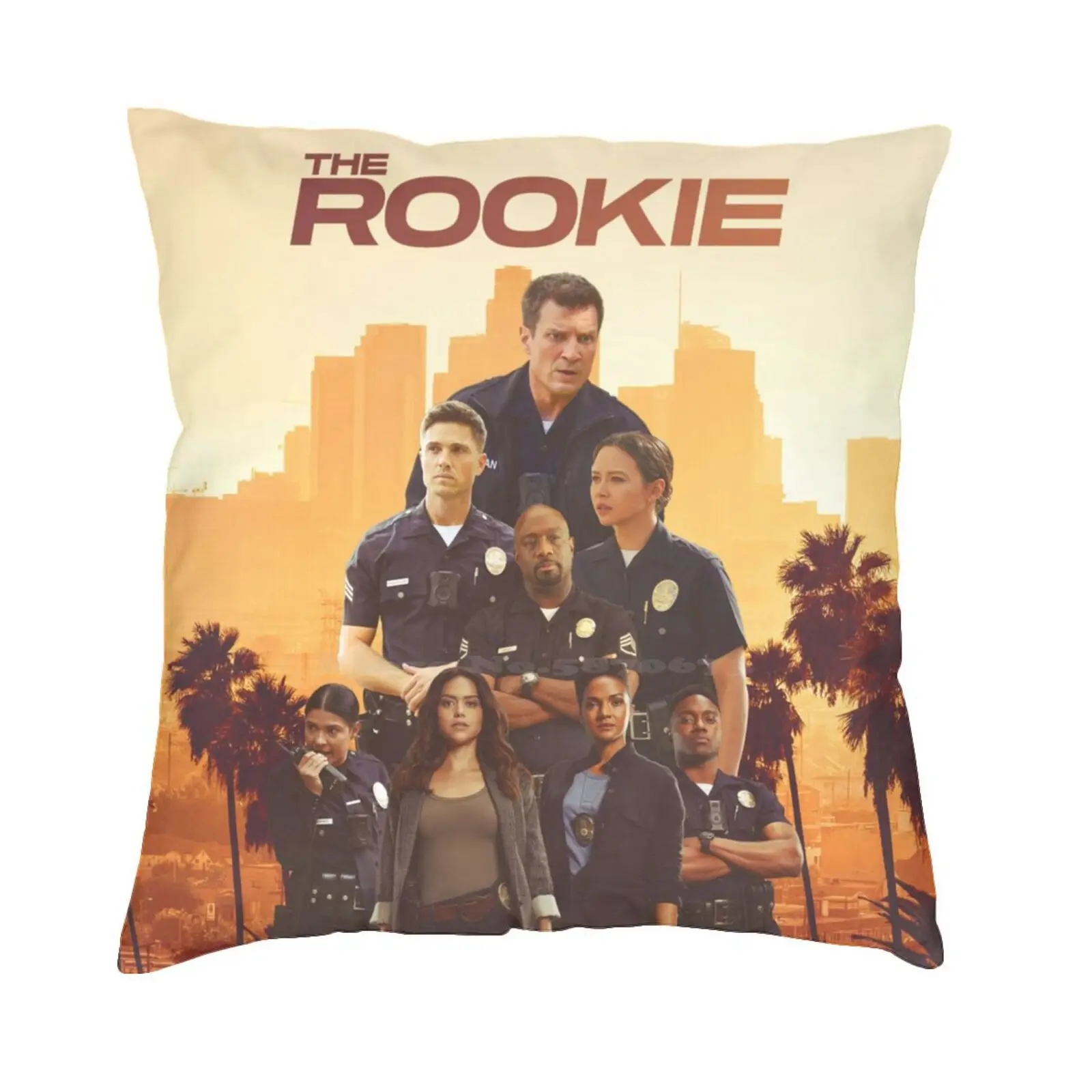 The Rookie - L.A Sunset Home Sofa Car Cushion Cover Pillowcase The Rookie John Nolan Tim Bradford Lucy Chen Angela Lopez Harper