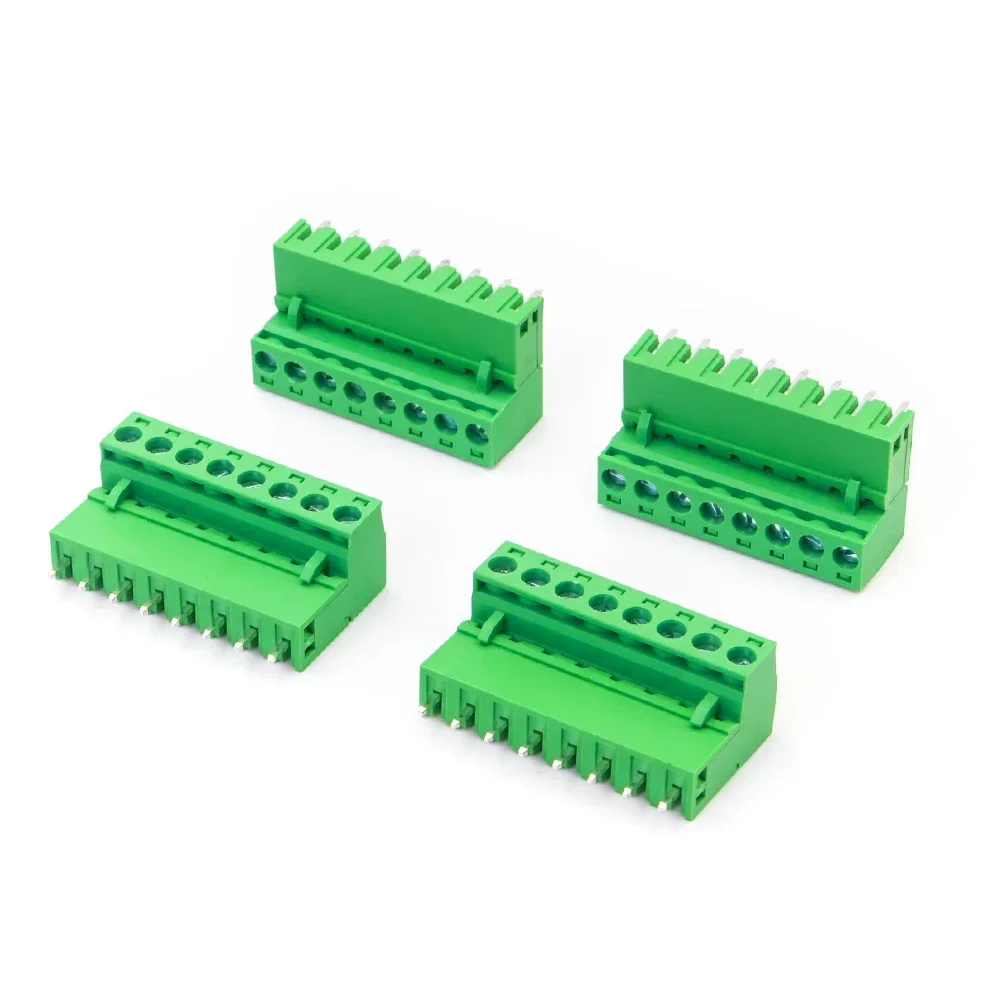 10Sets 2EDGK 5.08mm PlUG-IN Terminal Blocks Screw Type PCB Connector Right Angle Plug Pin Header Socket 8P