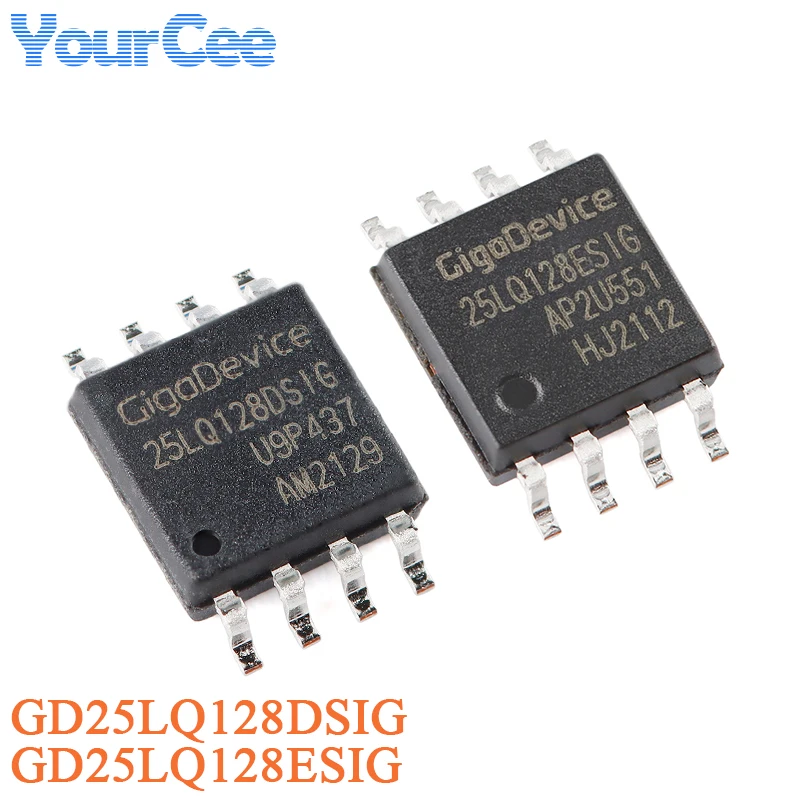 2PCS GD25LQ128DSIG GD25LQ128ESIG SOP-8 GD25 GD25LQ GD25LQ128 128M-bit Flash IC Chip Integrated Circuit