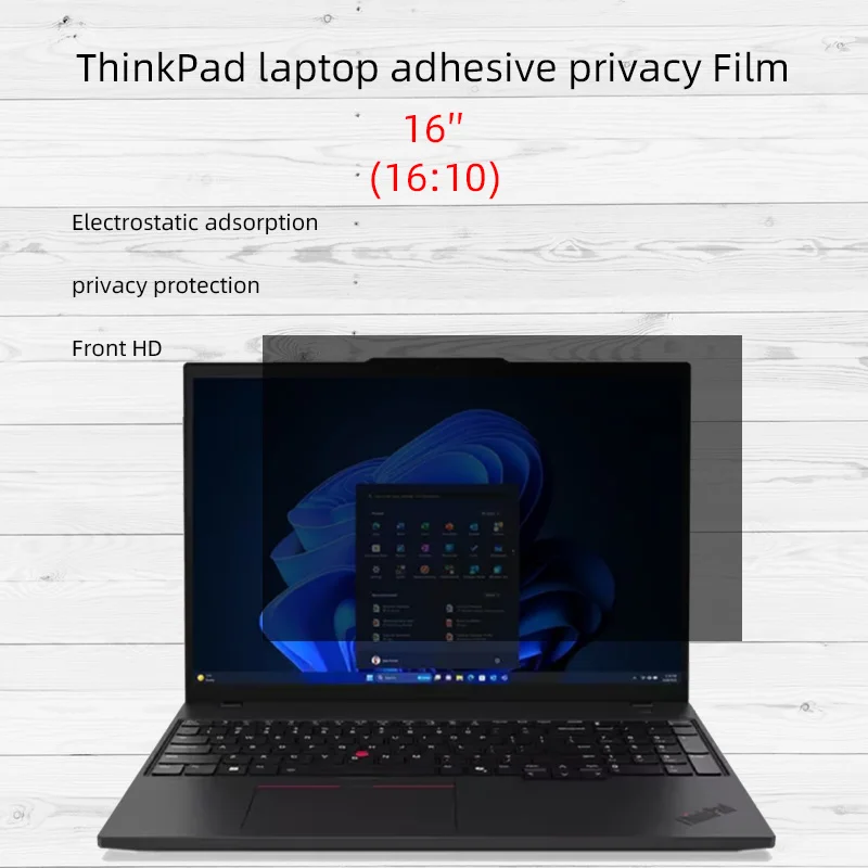 

Подходит для 16-дюймового ноутбука ThinkPad T16 Gen1 Gen2 Gen3. Клейкая антиподглядывающая пленка против подглядывания