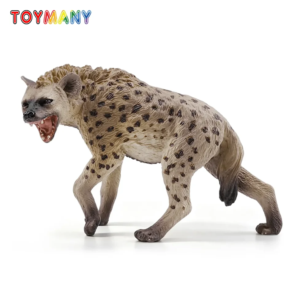 Toymany Simulations-Figur der Spott-Hyäne, Wildtier-Modell, Mini-Figuren, Puppen, Action-Figuren, Spielzeug, Kindergeschenk, Tortendekoration – Detail 3