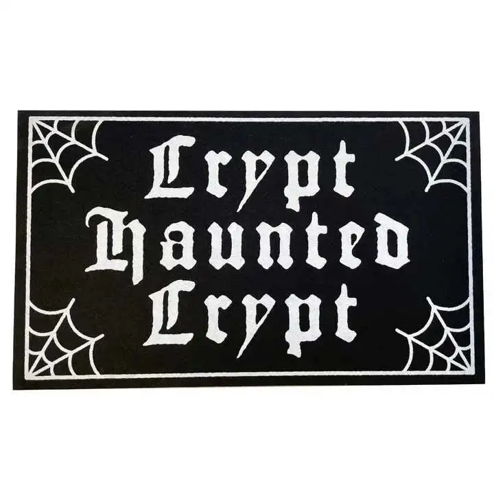 Sourpuss Crypt Haunted Crypt Door Mat Spooky Gothic Homewares and Clothing